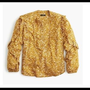 J Crew Fall Color Buttoned Blouse